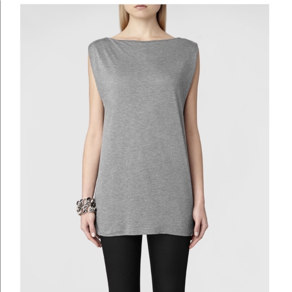 All Saints Lucie Gray Sleeveless Tee